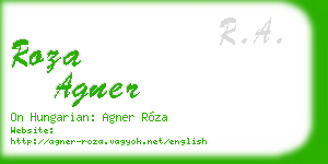 roza agner business card